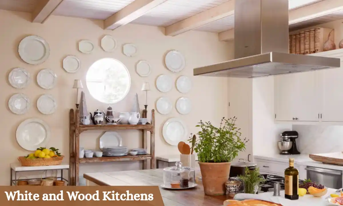 White and Wood Kitchens